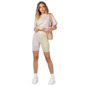 Princess Polly Elisia Shorts Yellow/Pink ✨